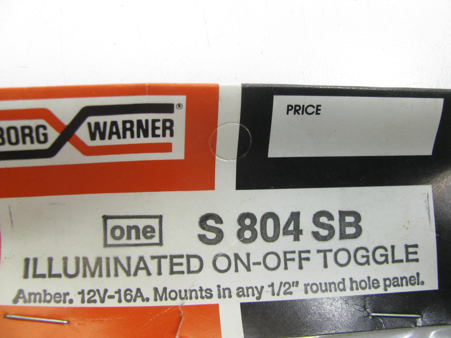BWD S804SB Illuminated On-Off Toggle Switch - Amber 12V 16 Amp