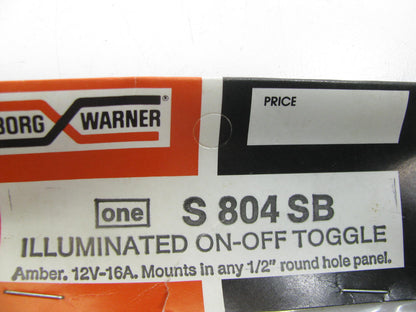 BWD S804SB Illuminated On-Off Toggle Switch - Amber 12V 16 Amp