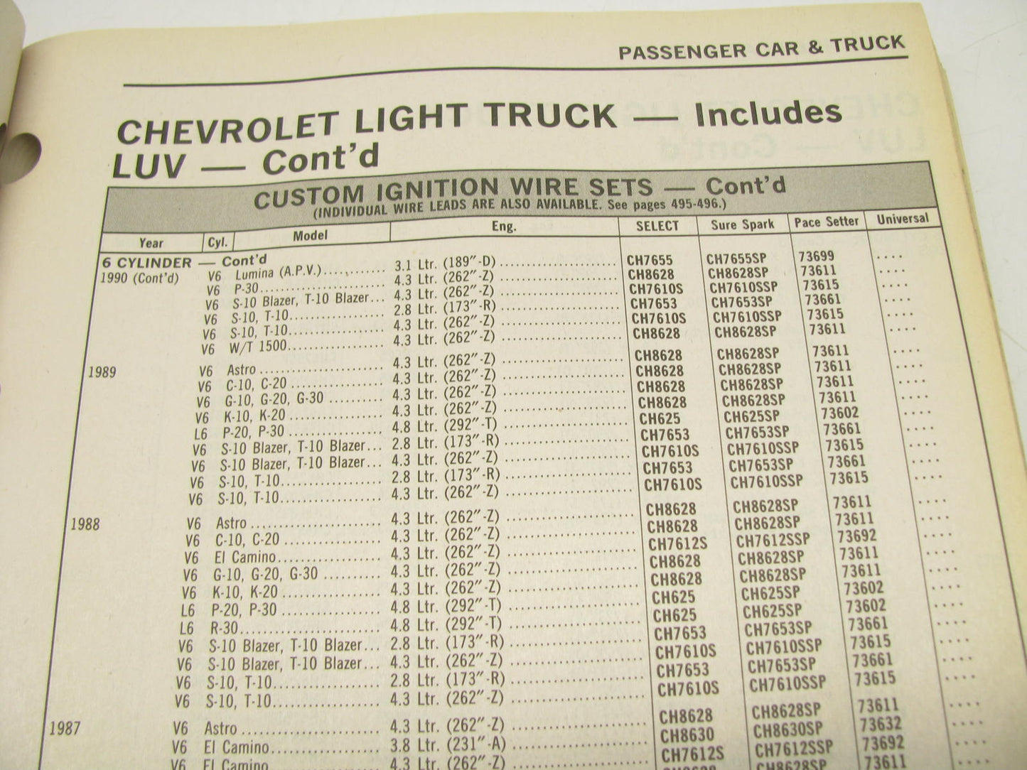 BWD Borg Warner WC01 Auto Parts Catalog  Wire Sets, Battery Cables, 2001 Edition