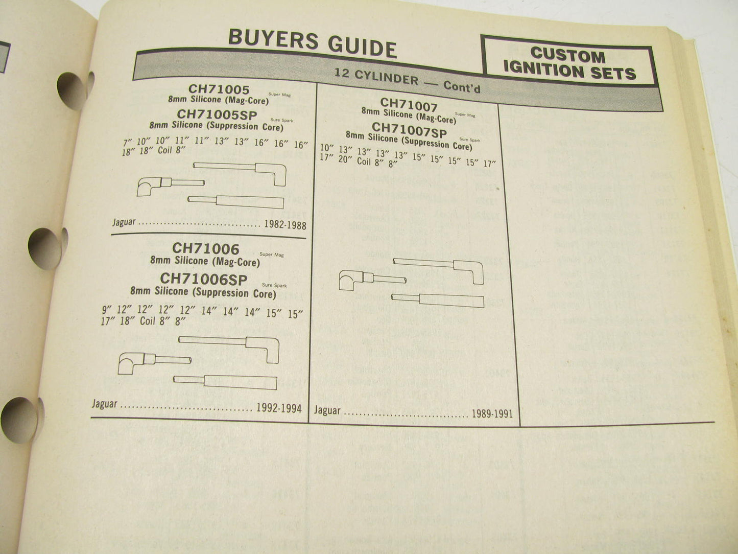 BWD Borg Warner WC01 Auto Parts Catalog  Wire Sets, Battery Cables, 2001 Edition