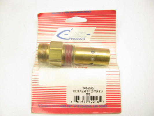 C-aire 140-7575 Air Compressor Vertical Check Relief Valve 3/4'' Copper X 3/4 MPT
