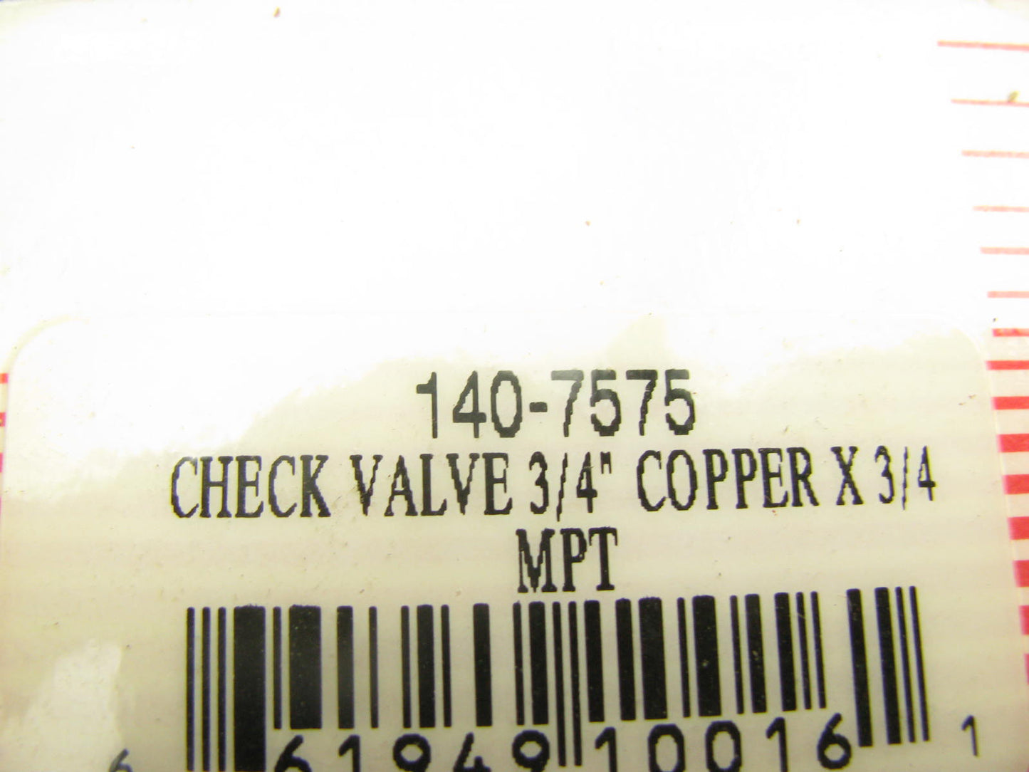 C-aire 140-7575 Air Compressor Vertical Check Relief Valve 3/4'' Copper X 3/4 MPT