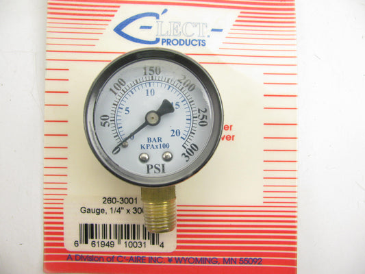 C-Aire 260-3001 300 PSI Bottom Mount Tank Air Pressure Gauge 1/4'' NPT