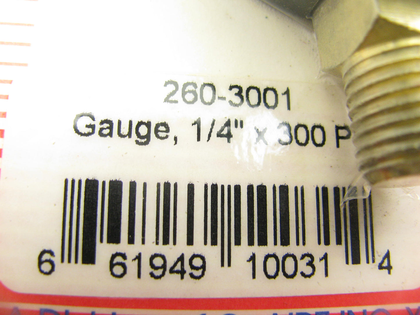 C-Aire 260-3001 300 PSI Bottom Mount Tank Air Pressure Gauge 1/4'' NPT