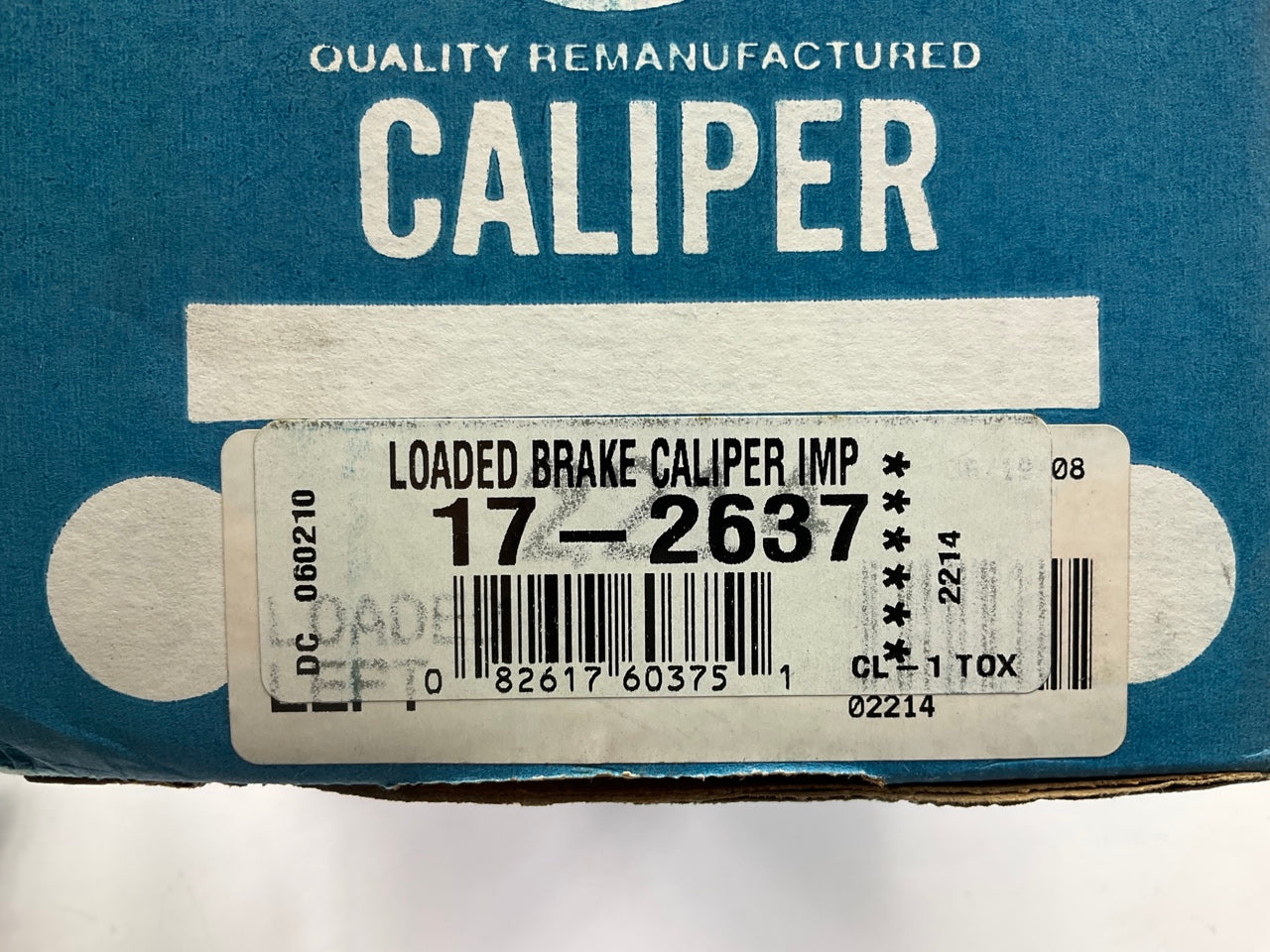 REMAN. C&W 17-2637 Rear Left Brake Caliper