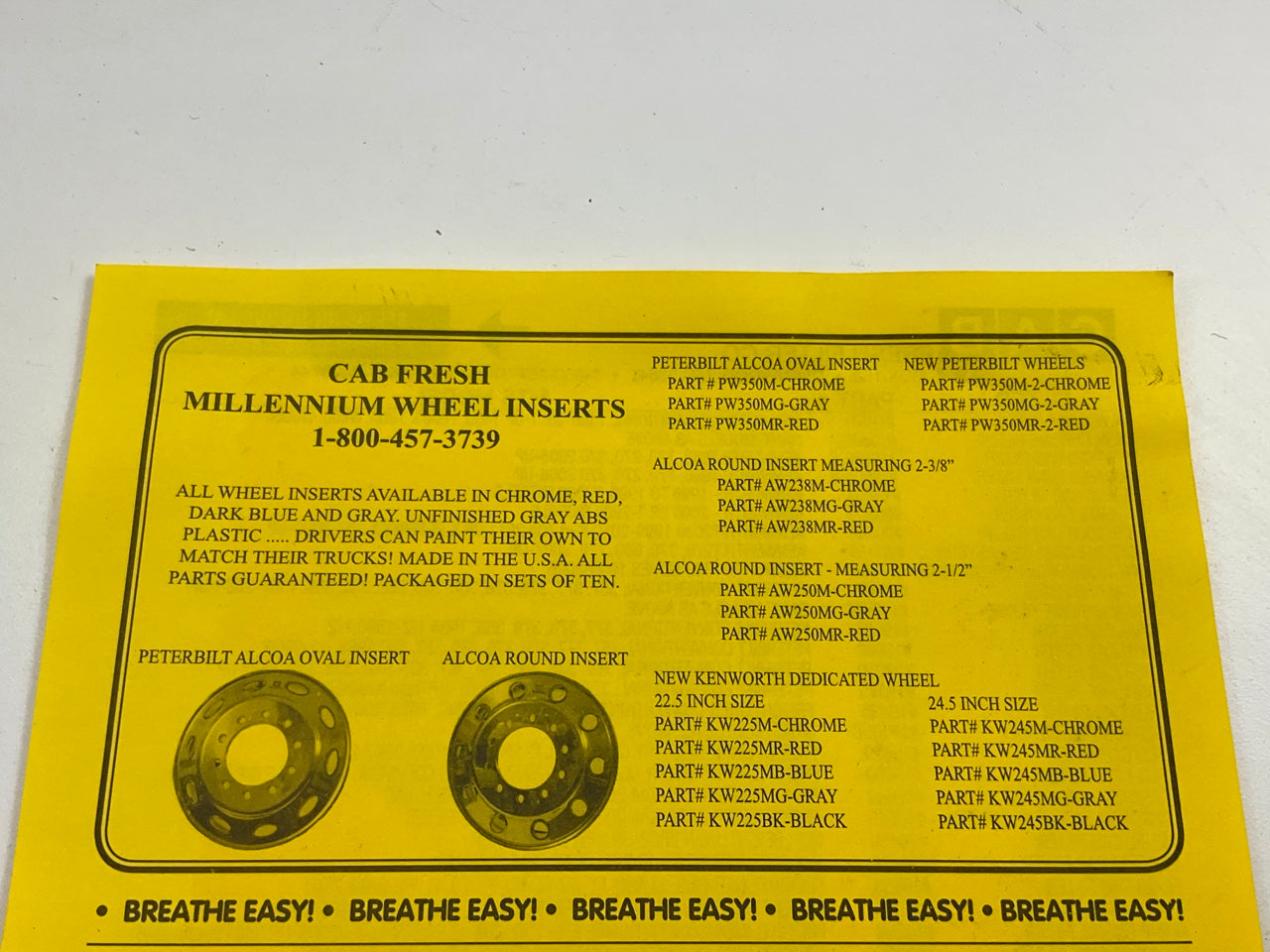 Cab Fresh R19527 Cabin Air Filter 70-1 1995-1998.5 Peterbilt  377, 378, 379, 385