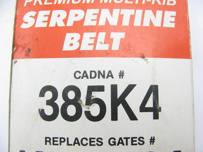 Cadna 385K4 Serpentine Belt - 0.56'' X 39.00'' - 4 Ribs