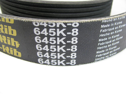 Cadna 645K8 Serpentine Belt - 1.12'' X 65.00'' - 8 Ribs