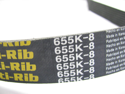 Cadna 655K-8 Serpentine Belt - 1.12'' X 65.7'' - 8 Ribs