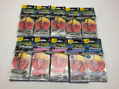 10 Packs Of 4 Each - California Scents Palms Air Fresheners California Clean