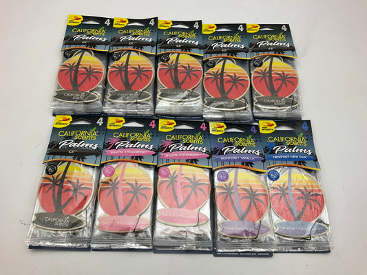10 Packs Of 4 Each - California Scents Palms Air Fresheners California Clean
