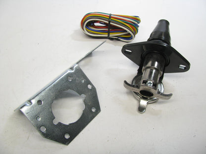 Calterm TR-16 RV Trailer 6-Way Socket W/Boot 35 Amps 48'' Color Coded Wires
