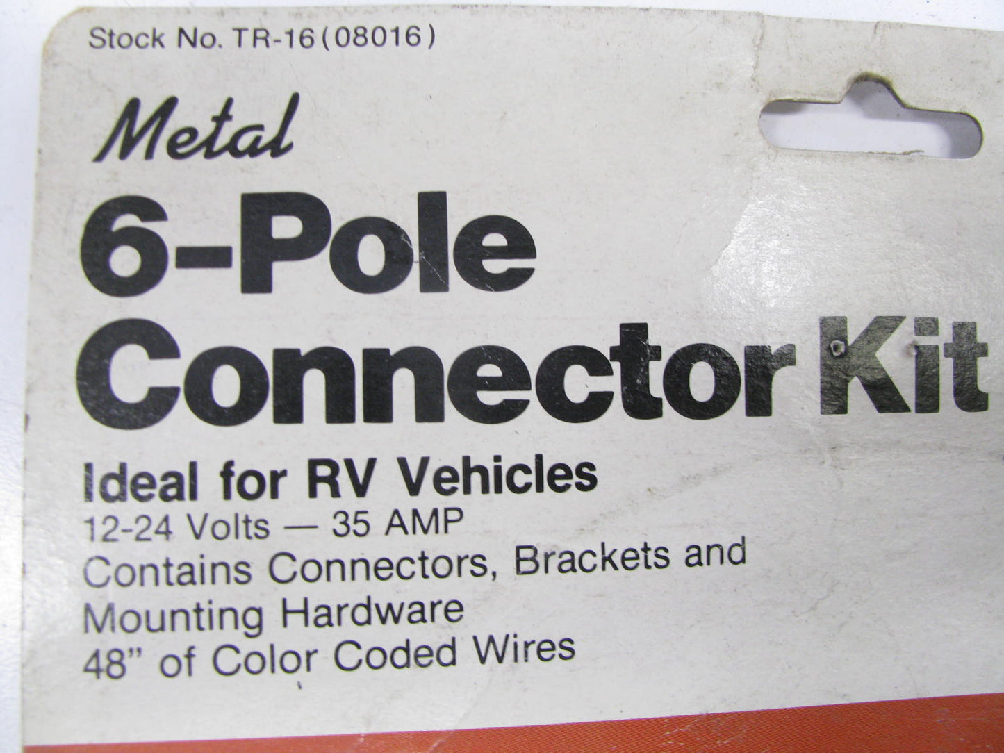 Calterm TR-16 6-Pole Connector Kit For RVs 12-24V 35 Amps 48'' Color Coded Wires