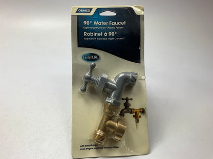 Camco 22463  RV CAMPER 90 Degree WATER FAUCET Brass & Celcon, Easy Hose Gripper