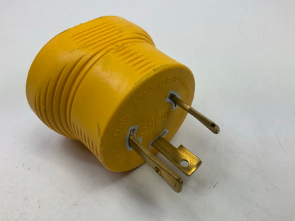 Camco 55333 PowerGrip 30A RV To Generator 3-Prong Turn-Lock Adapter - 125V 3750W