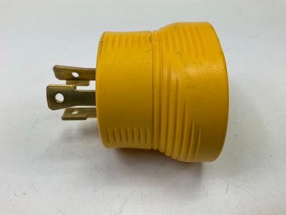 Camco 55333 PowerGrip 30A RV To Generator 3-Prong Turn-Lock Adapter - 125V 3750W