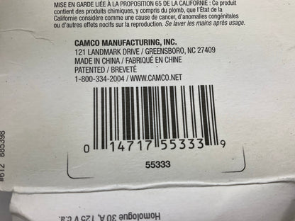 Camco 55333 PowerGrip 30A RV To Generator 3-Prong Turn-Lock Adapter - 125V 3750W