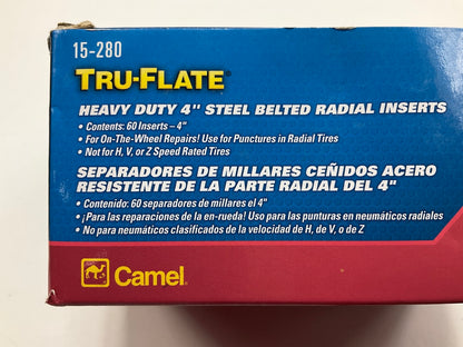 Tru-Flate 15-280 Steel Belted Radial Tire Repair Insert/Plug - 4'' Long, 60 Pack