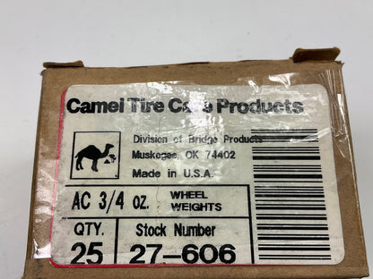 Camel 27-606 Clip-on ''AL'' Aluminum Wheel Weights,  3/4 Oz (0.75oz), Pack Of 25