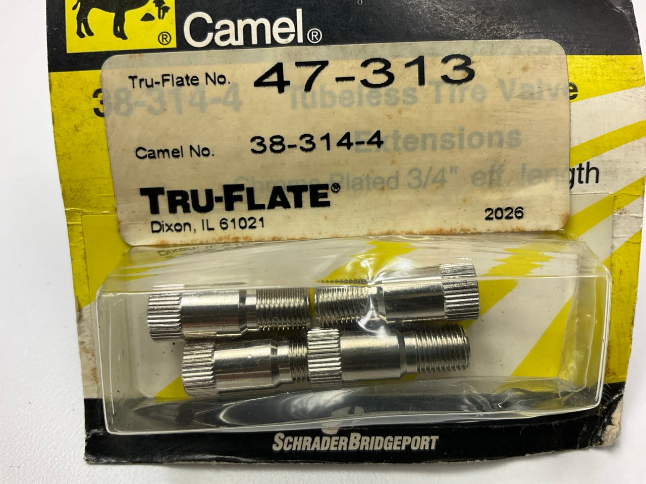 (4) Pack - Camel 38-314 Tubeless Tire Valve Extensions