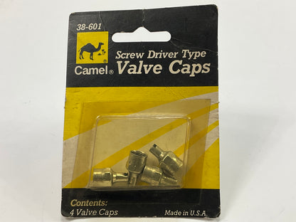 Camel 38-601 Screw Driver Type Valve Stem Caps - 4 PACK