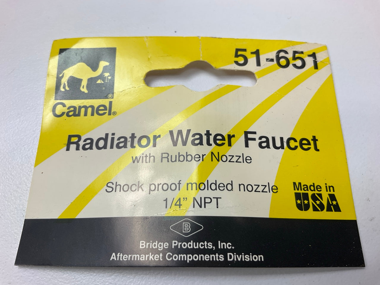 Camel 51-651Radiator Water Faucet With Rubber Nozzle, 1/4'' NPT - MADE IN USA