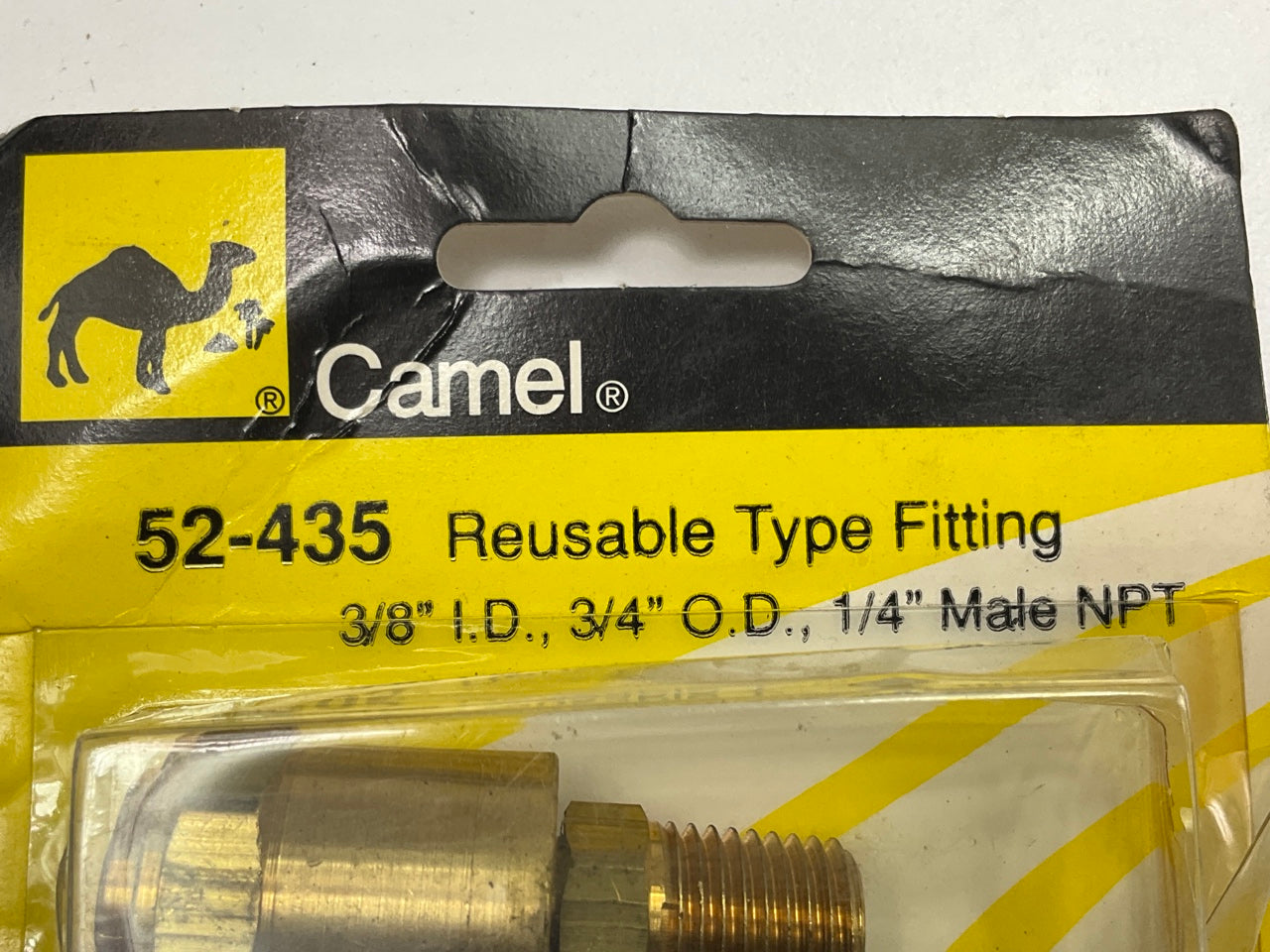 Camel 52-435 Brass Reusable Type Fitting 3/8'' I.D. X 3/4'' O.D. X 1/4'' Male NPT