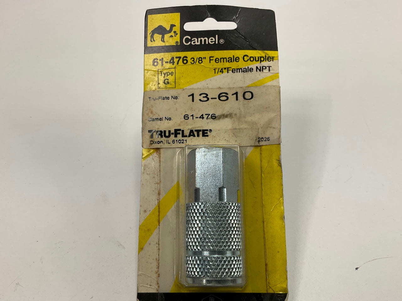 Camel 61-476 3/8'' Female Air Hose Quick Coupler (Type G) 1/4'' Female NPT