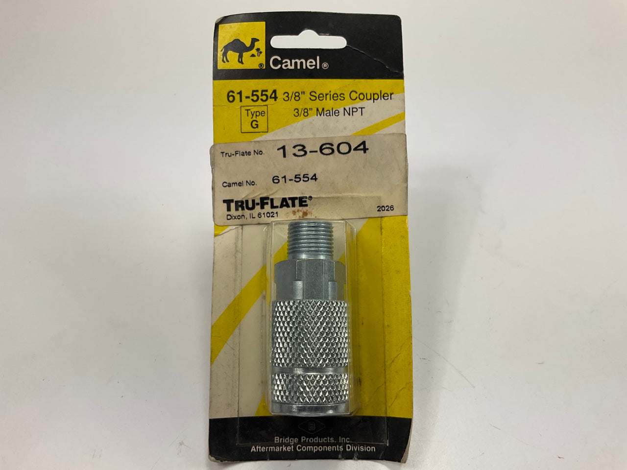 Camel 61-554 3/8'' Series Air Coupler, Type G, 3/8'' Male NPT