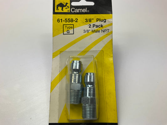 Camel 2 Pack 3/8'' Male NPT Air Compressor Hose Quick Coupler Plug Fitting