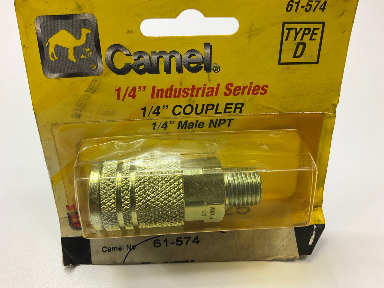 Camel 61-574 1/4'' Air Fitting Coupler, 1/4'' Male NPT - Replaces Tru-Flate 13-225