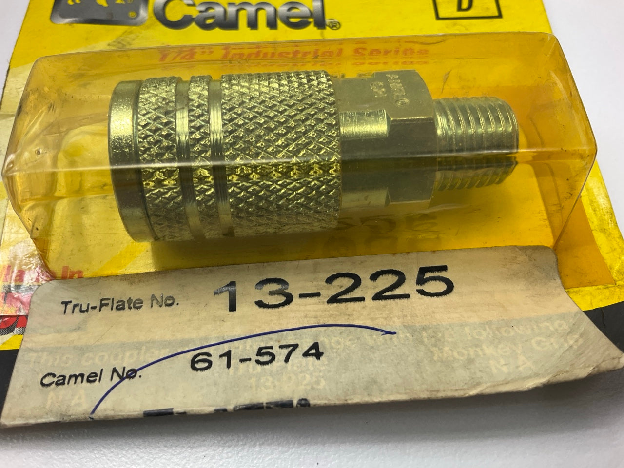 Camel 61-574 1/4'' Air Fitting Coupler, 1/4'' Male NPT - Replaces Tru-Flate 13-225