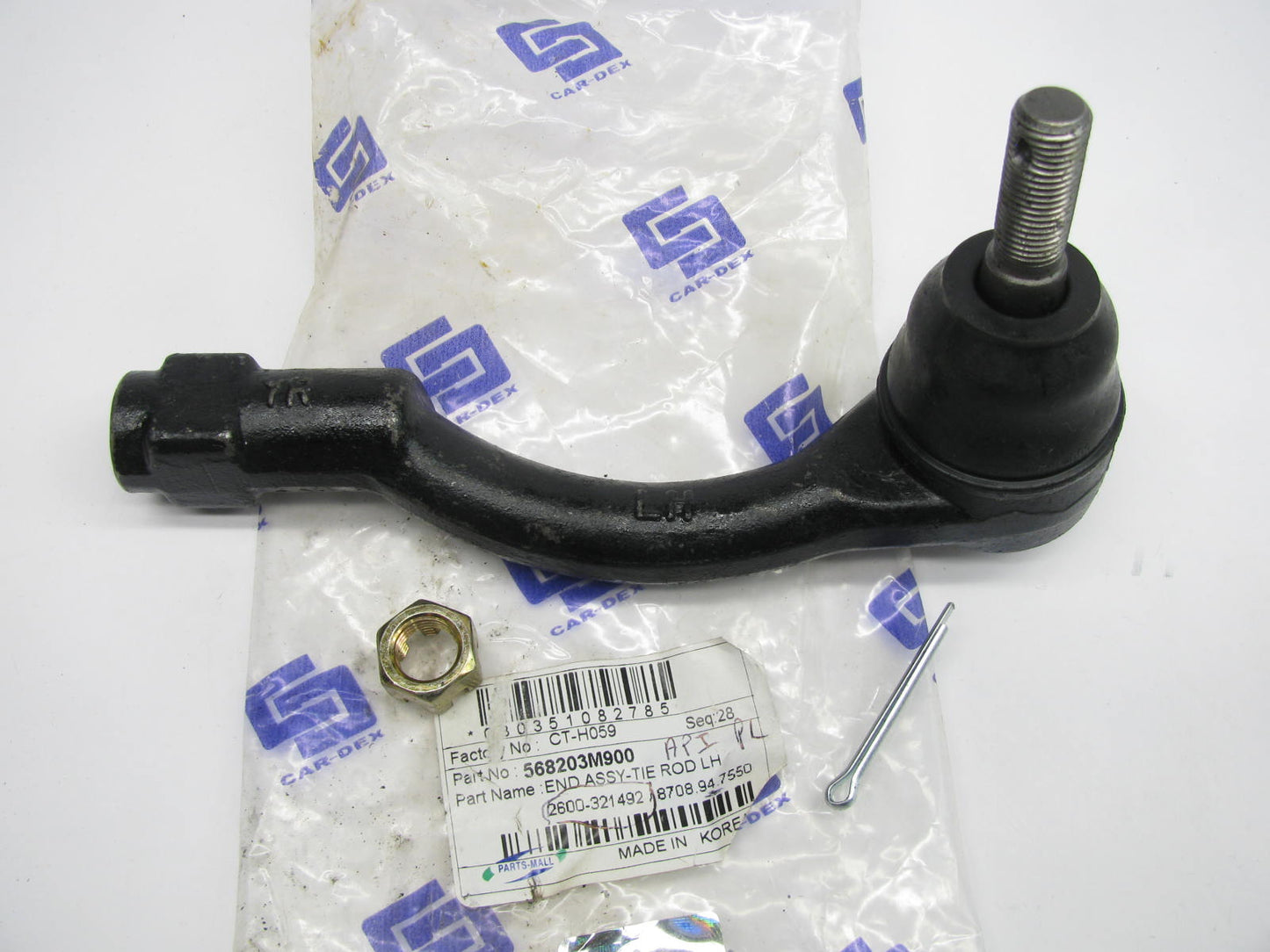 CAR-DEX 568203M900 Front Left Outer Tie Rod End For 09-14 Genesis 11-14 Equus