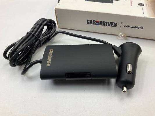 Car And Driver CAD-4055 4-Port Car USB Phone Charger With Backseat Extension