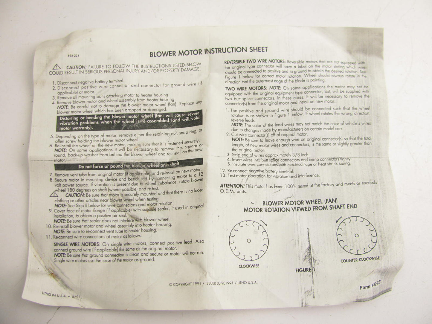 Car Care Parts PM3712 HVAC Blower Motor W/O Wheel for 1975-1978 Toyota Corona