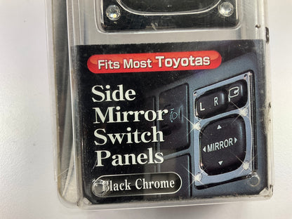 Car Mate DZ140A Side Mirror Switch Panels Black/Chrome Dress Up For Most Toyotas