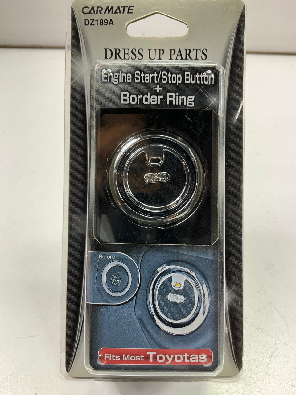 Carmate DZ189A Engine Start / Stop Button Cover & Border Ring For Most Toyotas