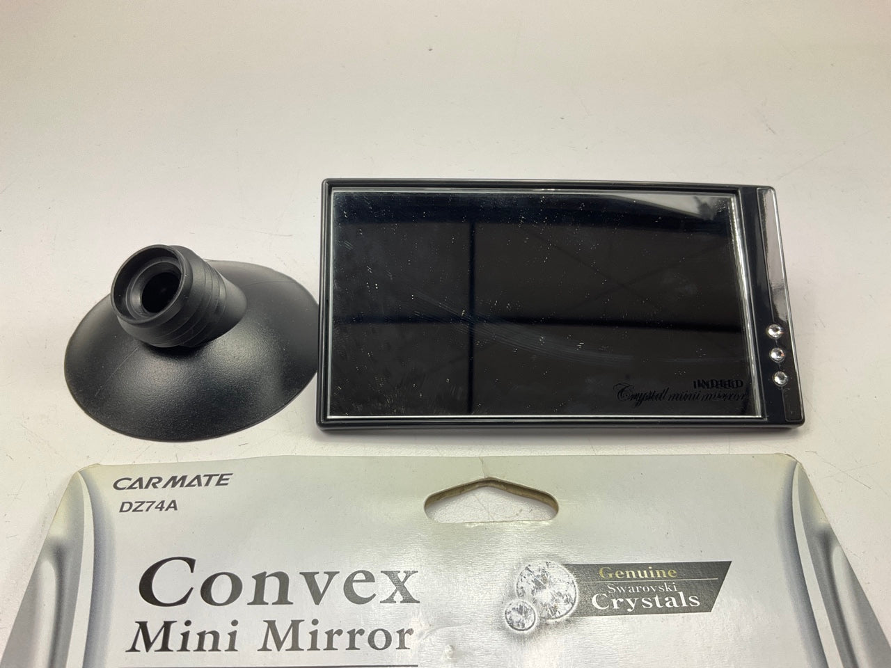 Car Mate DZ74A Mini Convex Rear View Mirror With Crystals