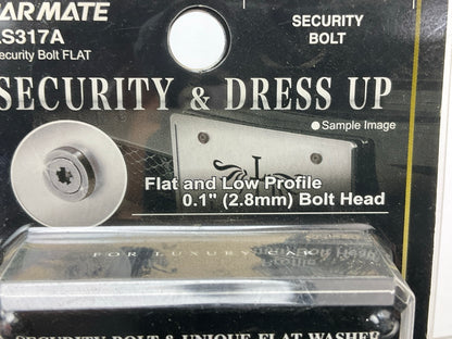 Car Mate LS317A Flat Security License Plate Frame Bolts With Key To Open