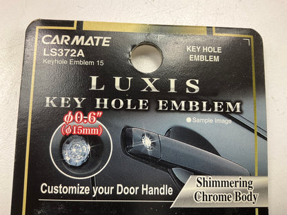 SET OF 3 - Car Mate Luxis LS372A Keyhole Emblem W/ Swarovski Crystals .6'' (15mm)