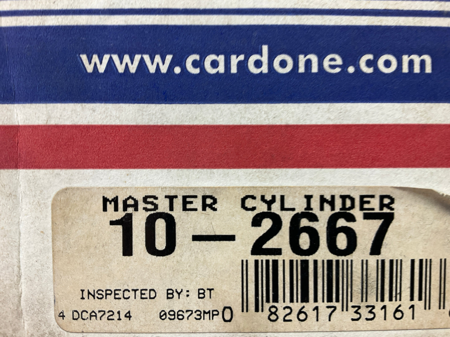 REMAN. Cardone 10-2667 Brake Master Cylinder