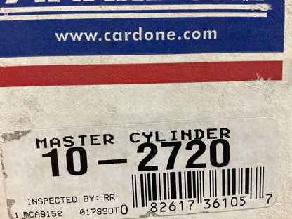 REMAN. Cardone 10-2720 Brake Master Cylinder