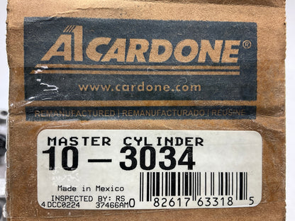 REMAN. Cardone 10-3034 Brake Master Cylinder (WITHOUT RESERVOIR)