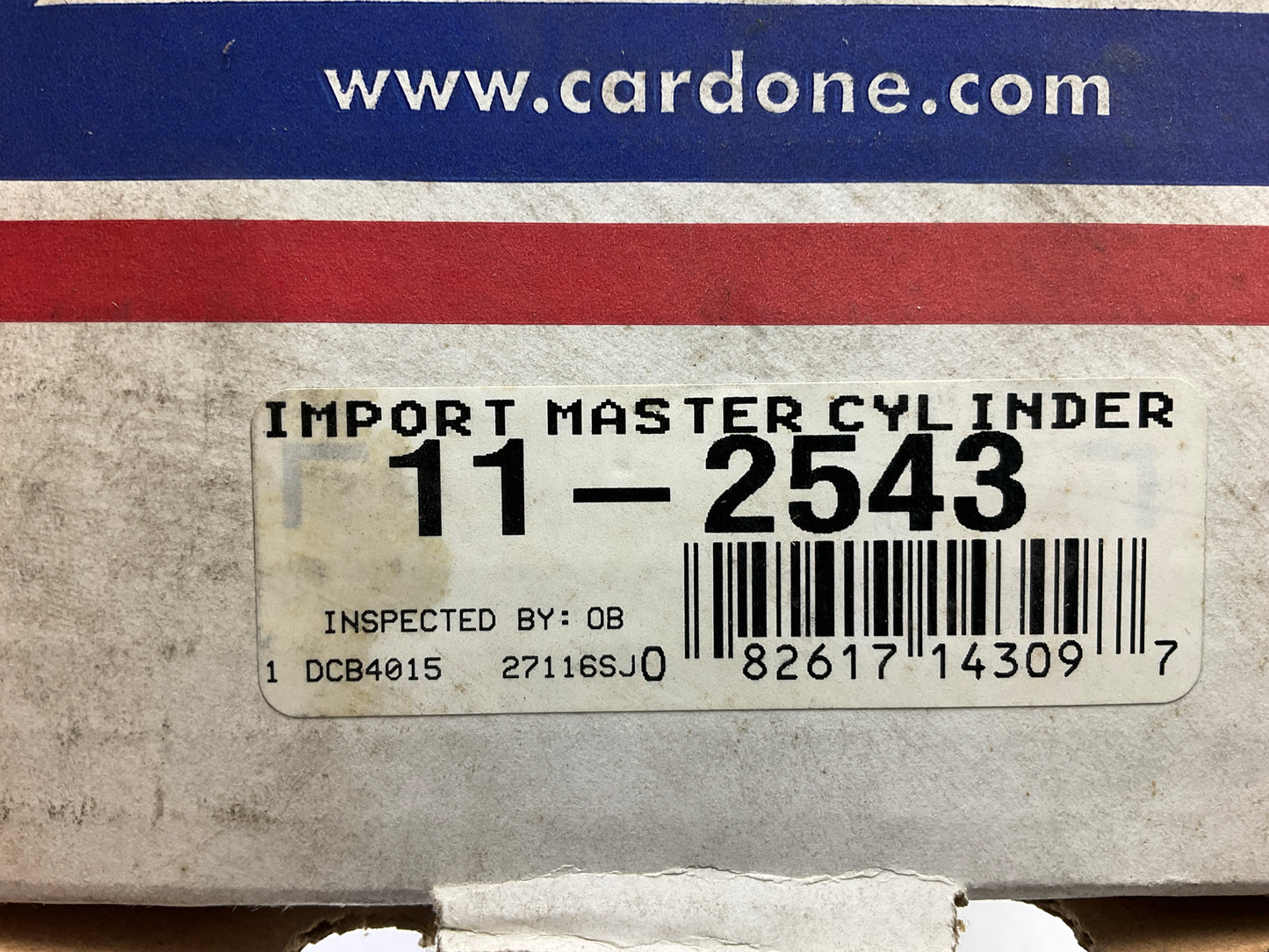 REMAN. Cardone 11-2543 Brake Master Cylinder For 1989-1990 Acura Legend
