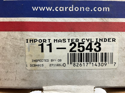 REMAN. Cardone 11-2543 Brake Master Cylinder For 1989-1990 Acura Legend