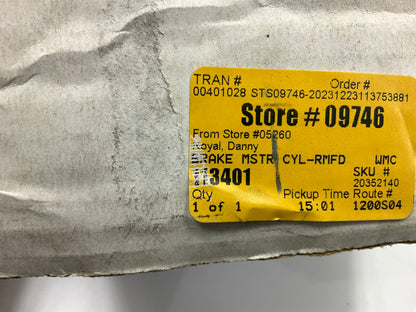REMAN. Cardone 11-3401 Brake Master Cylinder