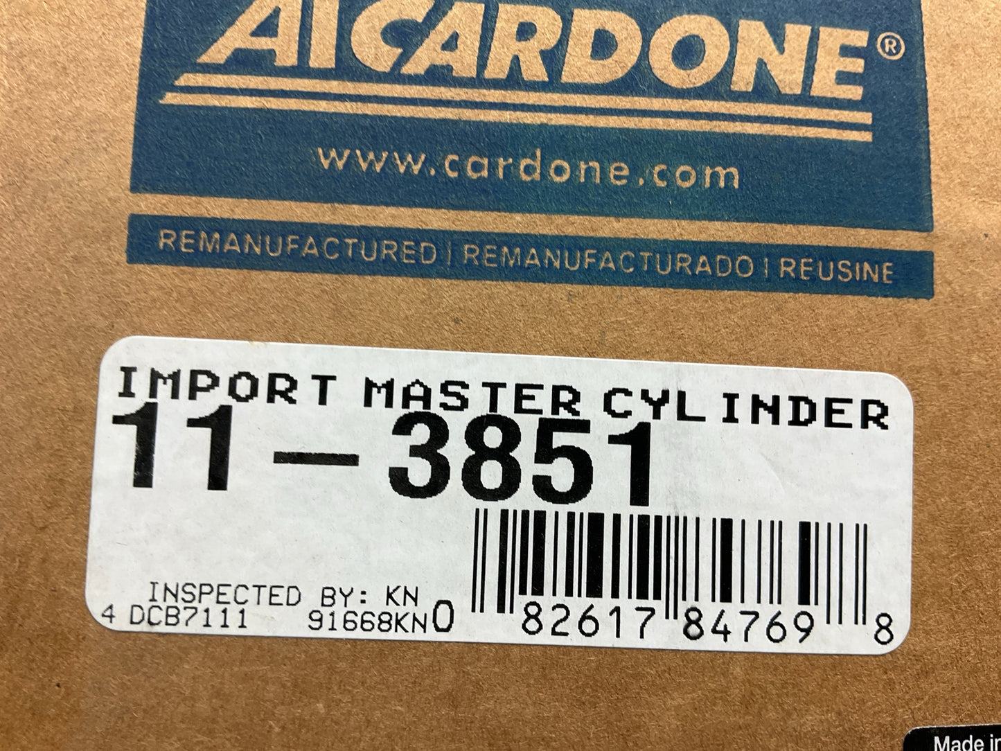 REMAN. Cardone 11-3851 Brake Master Cylinder For 1993-1994 Toyota Tercel, Paseo