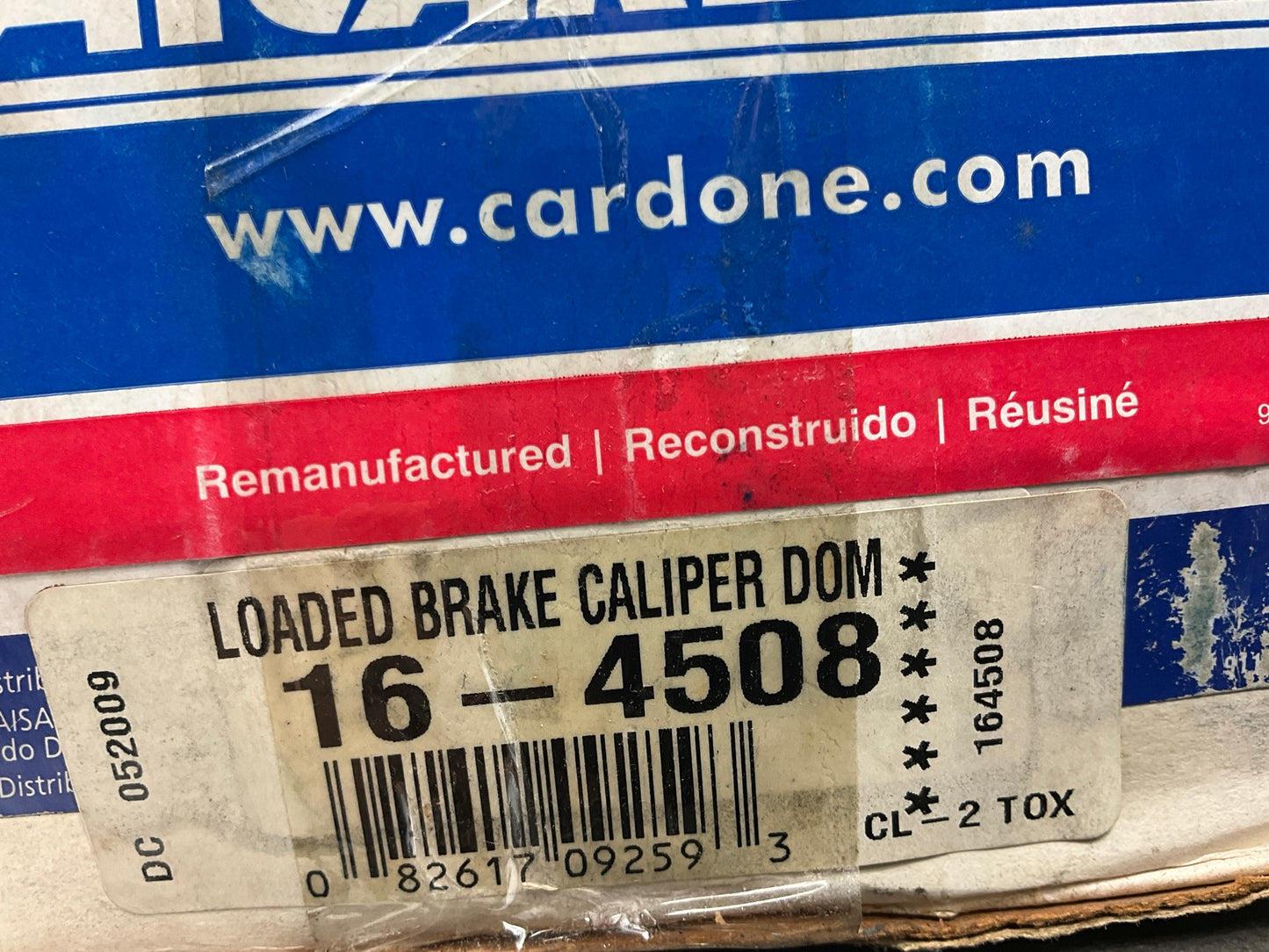 REMAN. Cardone 16-4508 Rear Right Brake Caliper