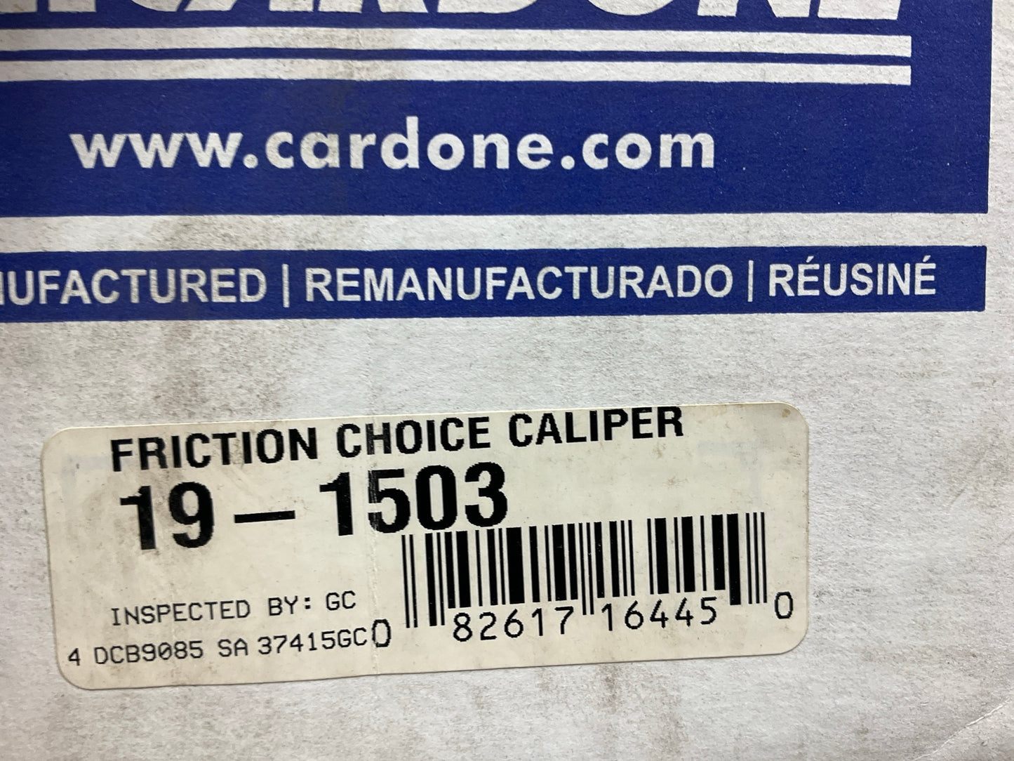 REMAN. Cardone 19-1503 Front Left Brake Caliper For 1991-1992 Dodge Colt, Summit