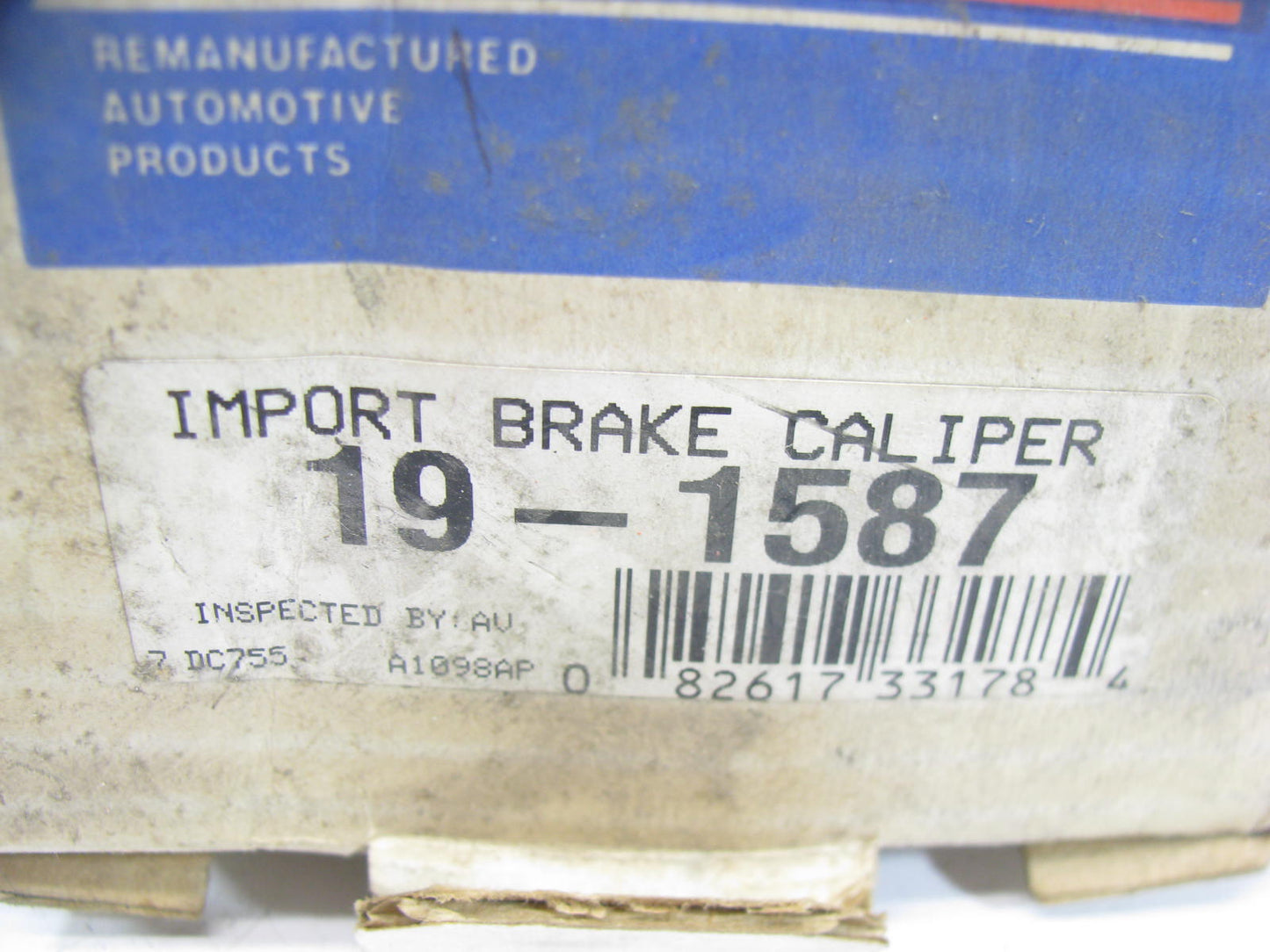 REMAN - Cardone 19-1587 FRONT RIGHT Disc Brake Caliper